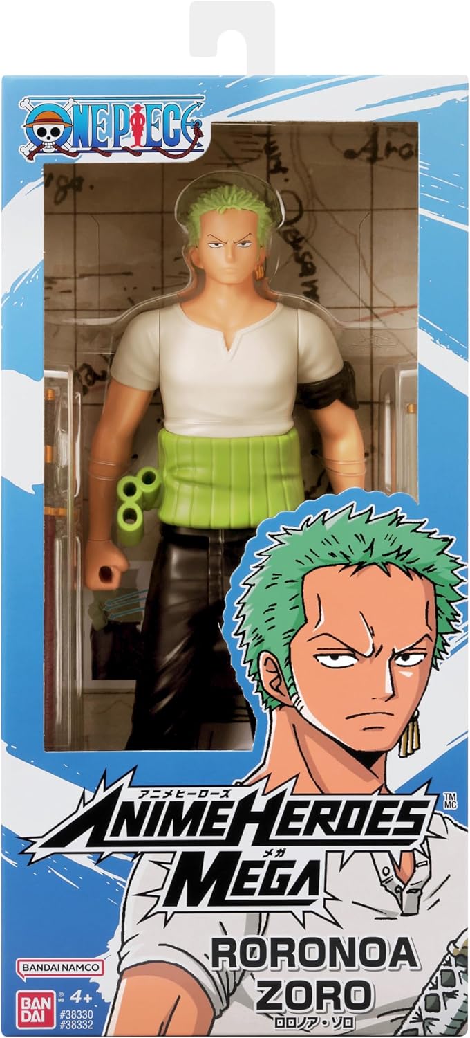 ANIME HEROES Mega – One Piece – Roronoa Zoro Actionfigur, 30,5 cm Einteiler Mega - Roronoa Zoro, Ein