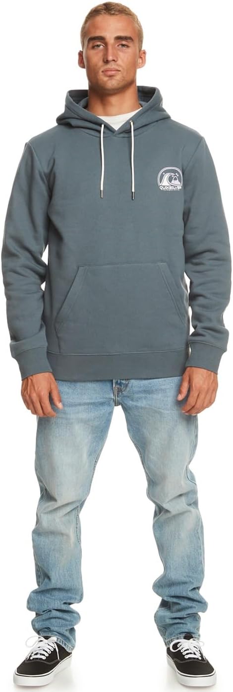 Quiksilver Herren Clean Circle Hoodie Sweatshirt (1er Pack), S Dark Slate