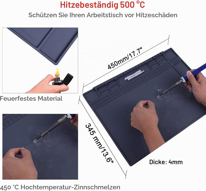 HPFIX Antistatik Matte for Computer,Laptop,Cellphone,iPad Electronics Repair, ESD Soldering Mat Heat