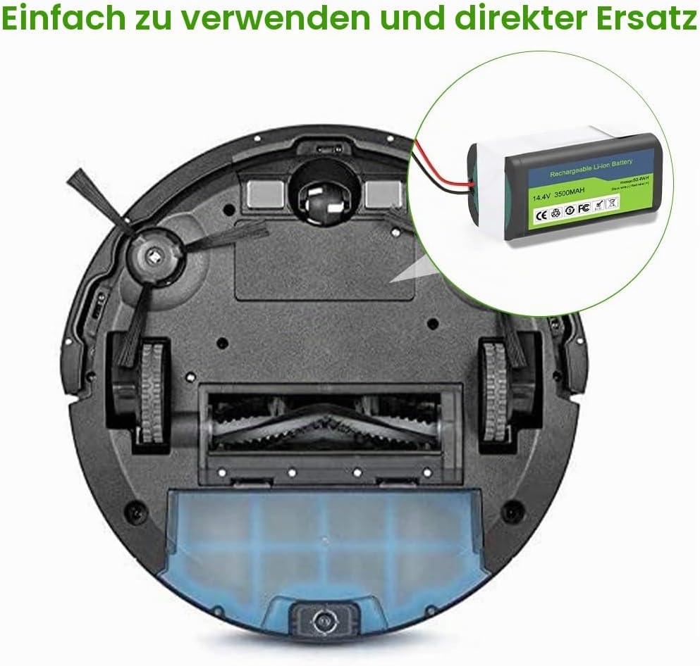 14.4V 3500mAh Ersatzakku Kompatibel mit Ecovacs Deebot N79 N79S DN622, für RoboVac 11 11S 11S MAX 12