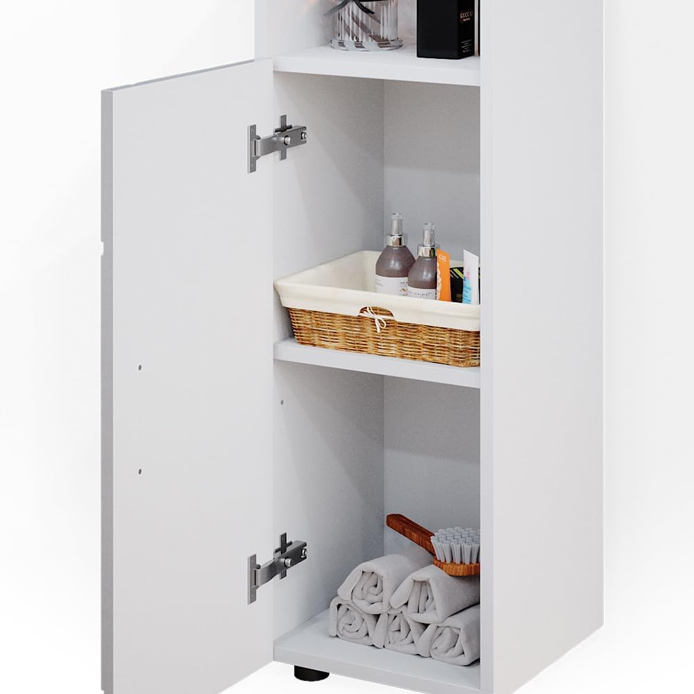 Vicco Midischrank Irma, Weiss Hochglanz, 30 x 95 cm Weiss Hochglanz Midischrank 30x95 cm, Weiss Hoch