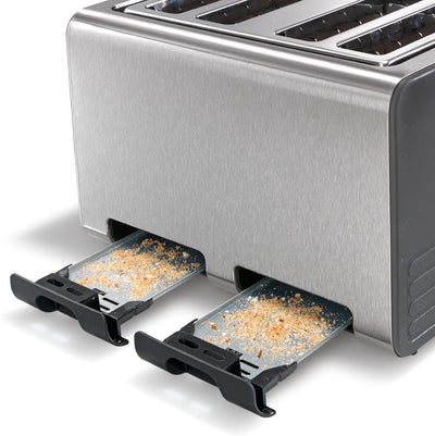 Bosch 4-Schlitz Toaster TAT7S45, mit Abschaltautomatik, mit Auftaufunktion, ideal für 4 Scheiben Toa
