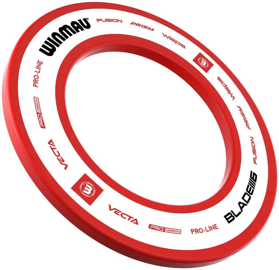WINMAU Dartscheibe Schutzring – Pro Line 1.0 & 2.0 Rot, Blau, Schwarz & Weiss Dart Surround, Rot