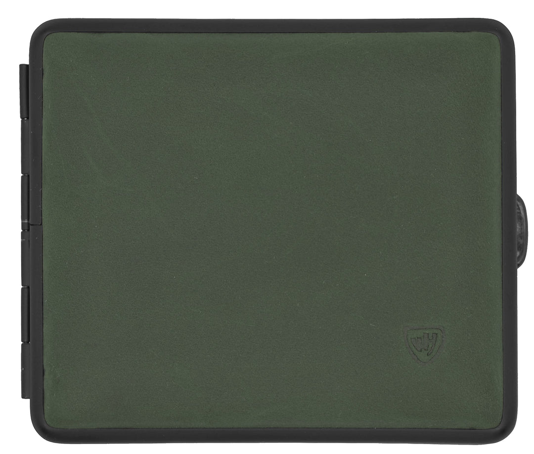 v.H 1912 VOM HOFE MANUFAKTUR Zigarettenetui Echtleder, Handmade in Germany, Dunkelgrün, 85mm - Etui,