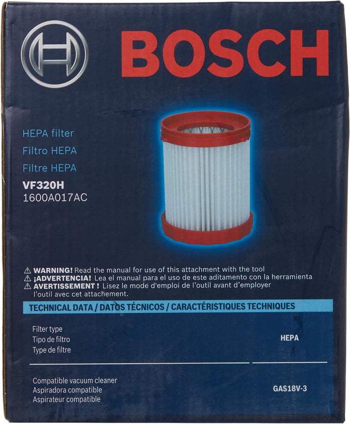 BOSCH VF320H HEPA-Filter für Nass-/Trockensauger, 18 V