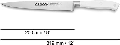 Arcos Serie Riviera Blanc - Filetmesser - Klinge aus Nitrum geschmiedetem Edelstahl 200 mm - HandGri