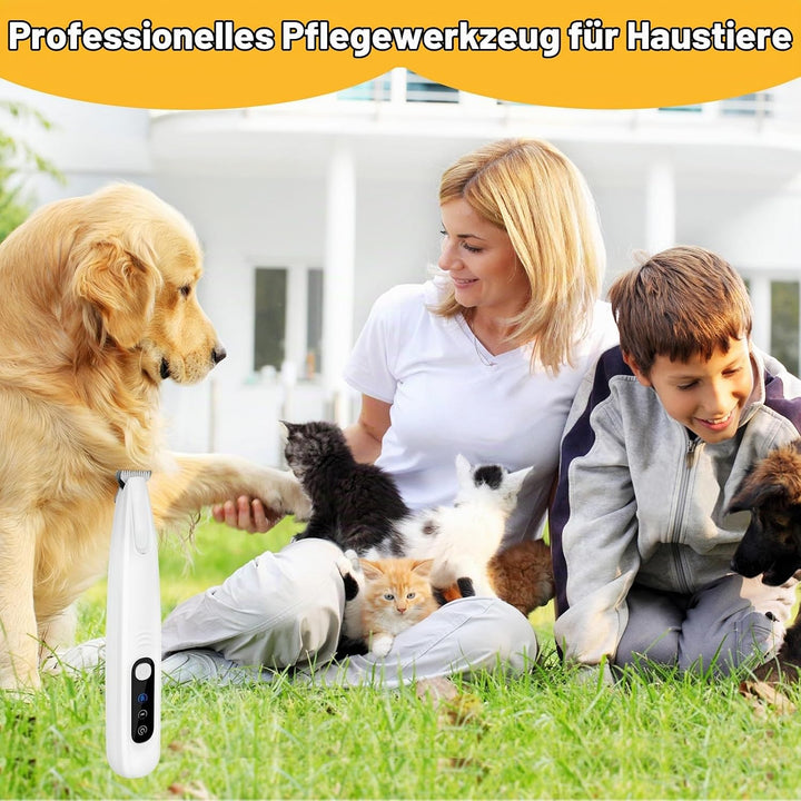 ETACCU Pfotentrimmer für Hunde mit LED-Licht &amp; Wiederaufladbar - Leise Hundepfoten Trimmer, Pfoten R