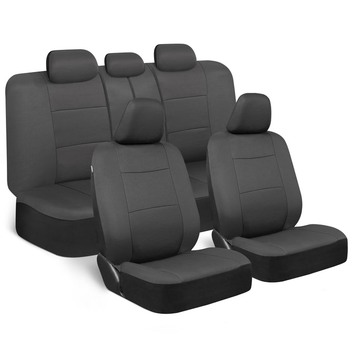 BDK os-309-ac anthrazit schwarz Autositzbezüge 9pc Set-Sleek und stylish-Split Option 5 Kopfstützen