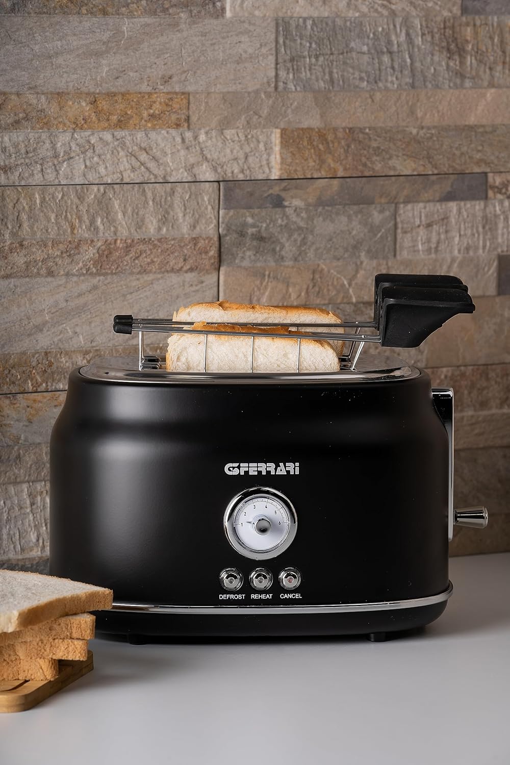 G3 Ferrari G10134-Artista Toaster, 750 W, Edelstahl, Schwarz