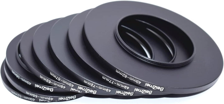 8Stück Kamera Objektiv Filter Ring Kompatibel für 49mm Kamera Objektiv,49-52/49-55/49-58/49-62/49-67