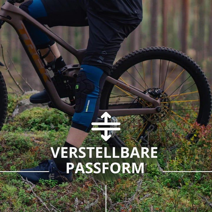 G-Form Pro Rugged 2 Knieschoner für Radfahren, BMX, MTB, Downhill, Skateboard, Grösse S, Storm Blue