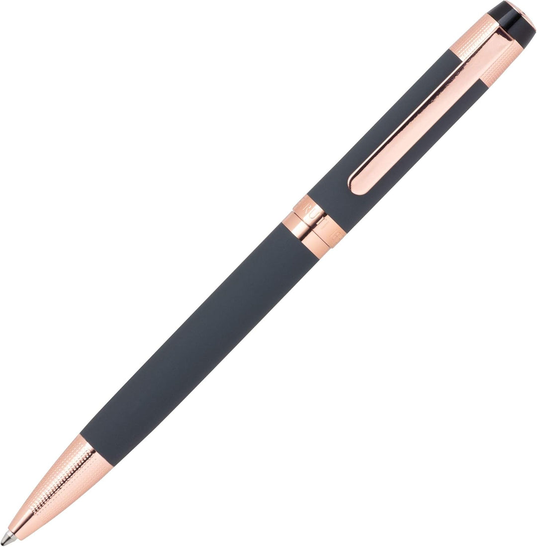 Cerruti 1881 Kugelschreiber „THAMES“ Grey | Schreibstift aus Edelstahl in einem grauen Korpus | Blau