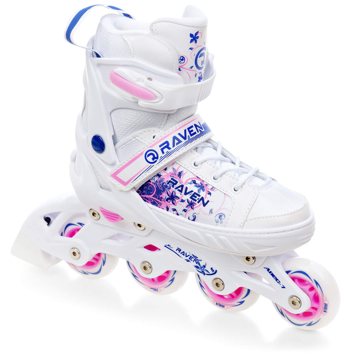 RAVEN Inline Skates Inliner für Kinder Mädchen verstellbar, 35-39 (23cm-25,5cm) Meia