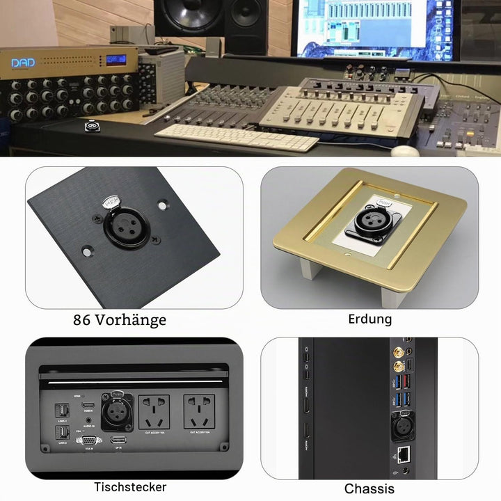 QIANRENON xlr Festmontage-Kurz-Kabel-Adapter für Lautsprecher und Mixer, 35cm