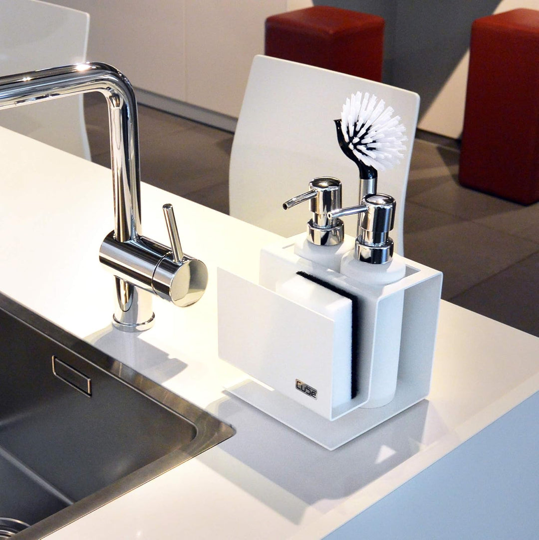 Cube Organizer/ Utensilienhalter/ Ordnungssystem/ Schwammhalter/ Geschirrspül-Set Für Die Küche Weis