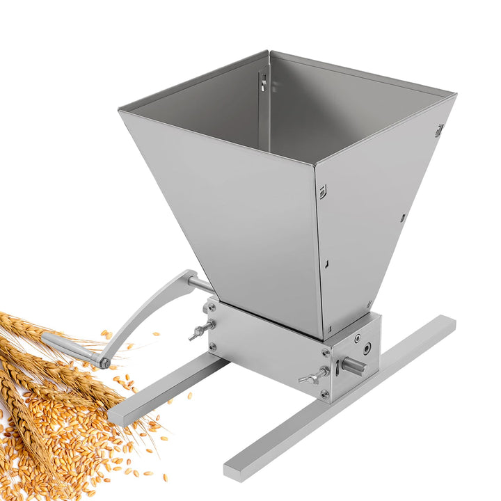 Manuelle Getreidemühle, 4L Edelstahl Getreidequetsche GerstenmüHle Malt Crusher Futtermühle Schrottm