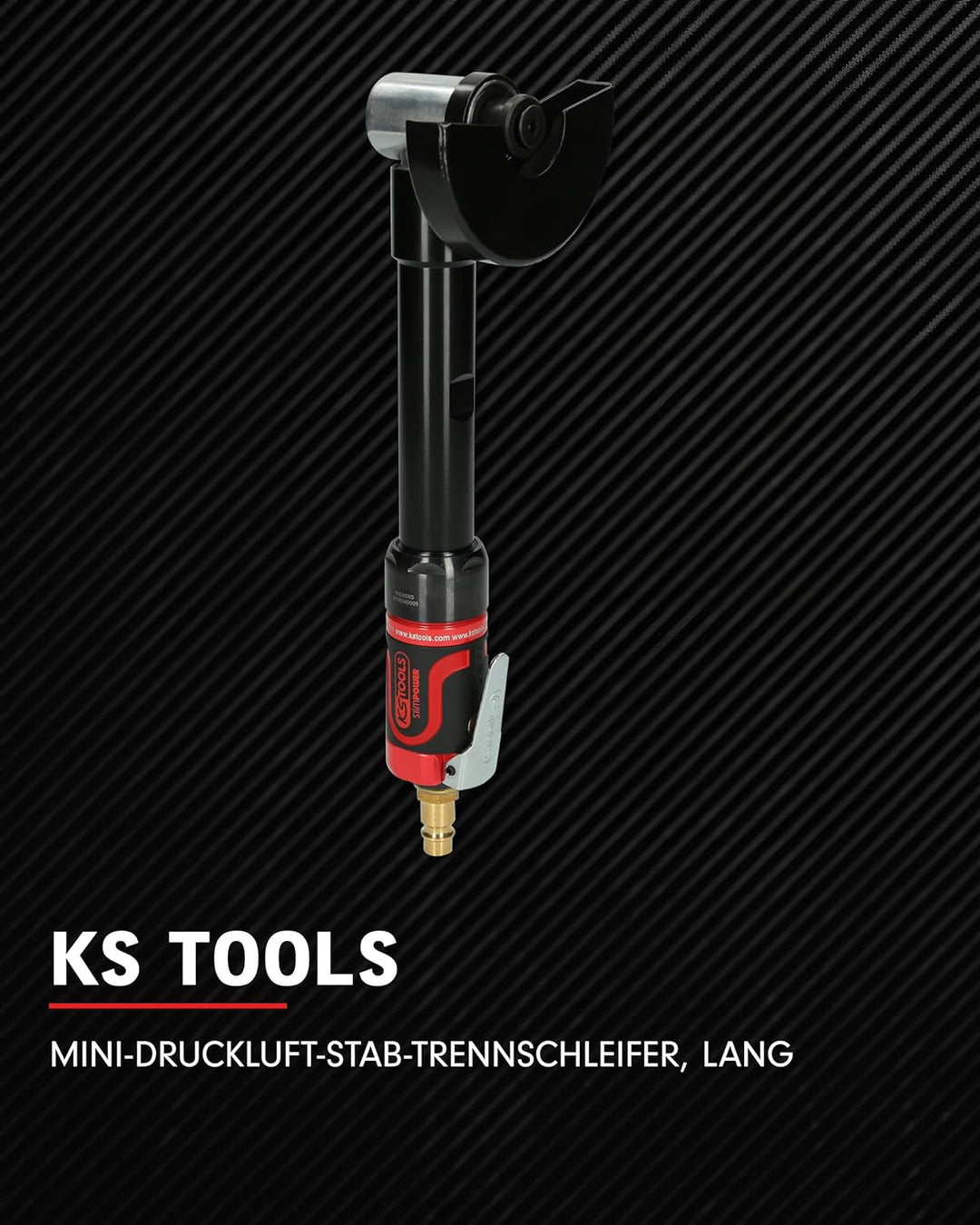 KS Tools Trenn-Stabschleifer Druckluft lang 1/4"515.5560 I Druckluftschleifer mit Geschwindigkeitsre
