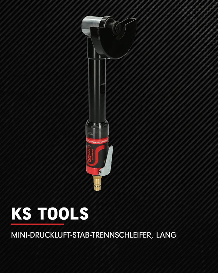 KS Tools Trenn-Stabschleifer Druckluft lang 1/4"515.5560 I Druckluftschleifer mit Geschwindigkeitsre