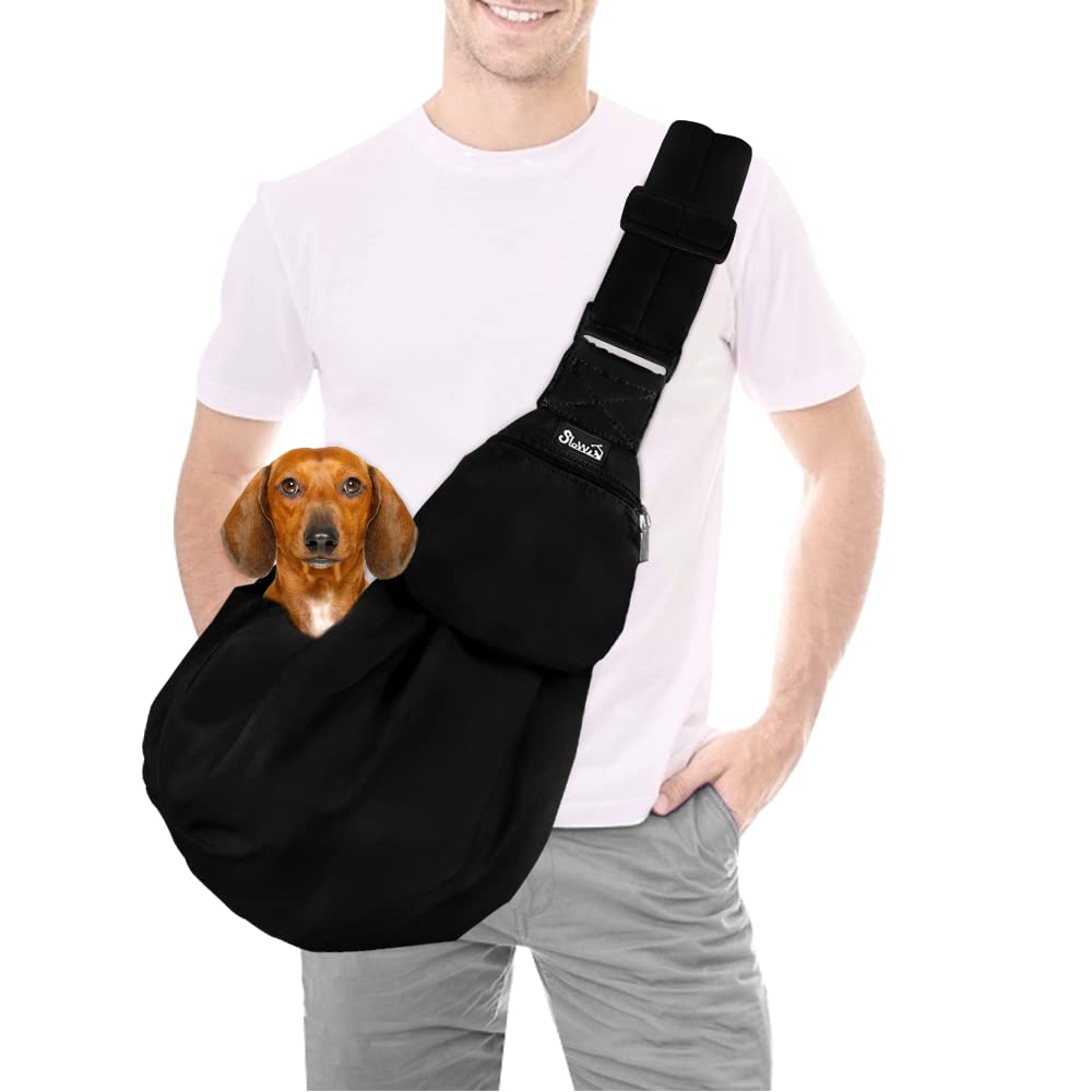 SlowTon Hundetragetasche, Haustier Hundetasche mit verstellbarem, gepolstertem Schultergurt und Fron