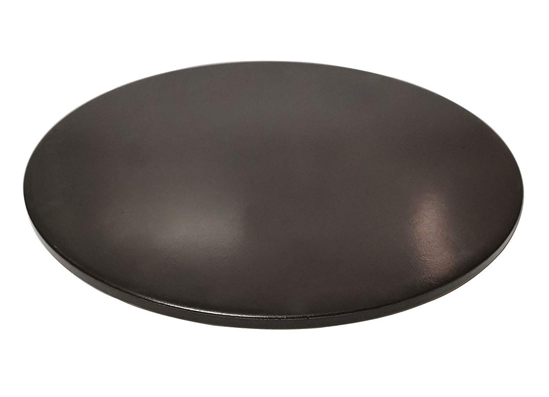 Pizzastein für Ofen, Grill, schwarze Glasur, BBQ, Backstein, rund, Keramik, fleckenfrei, Brotform (s