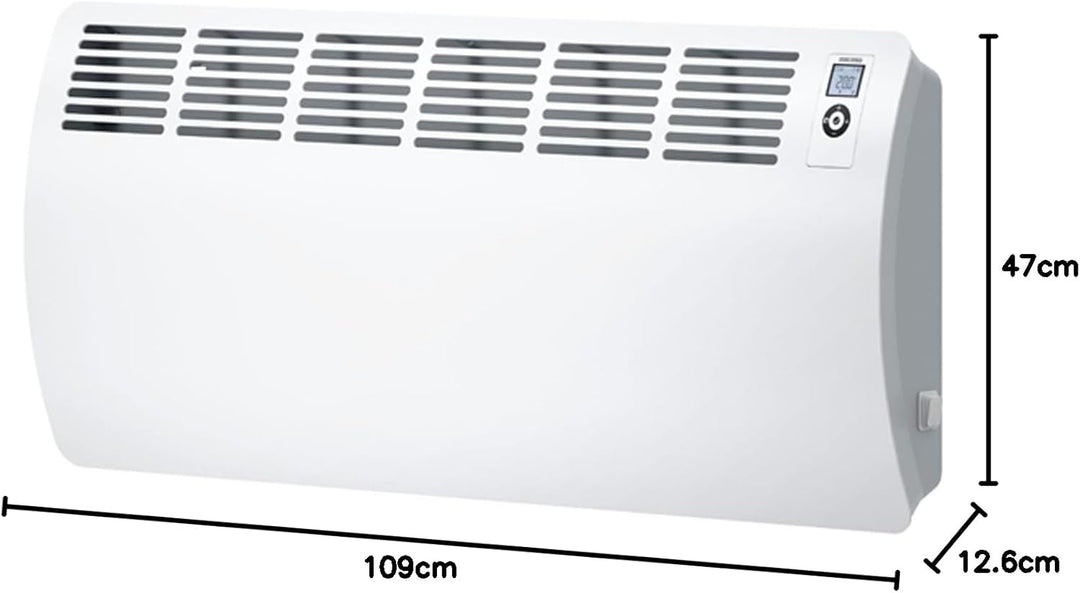 STIEBEL ELTRON Wandkonvektor CON 30 Premium, 3 kW für ca. 35 m², VDE geprüft, LC-Display, Wochentime