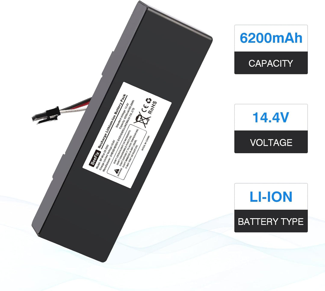 6200mAh Ersatzakku für Xiaomi Mop 2S / Mop Pro/Mop P, 14.4V Li-ion Akku STYTJ02YM Batterie Staubsaug