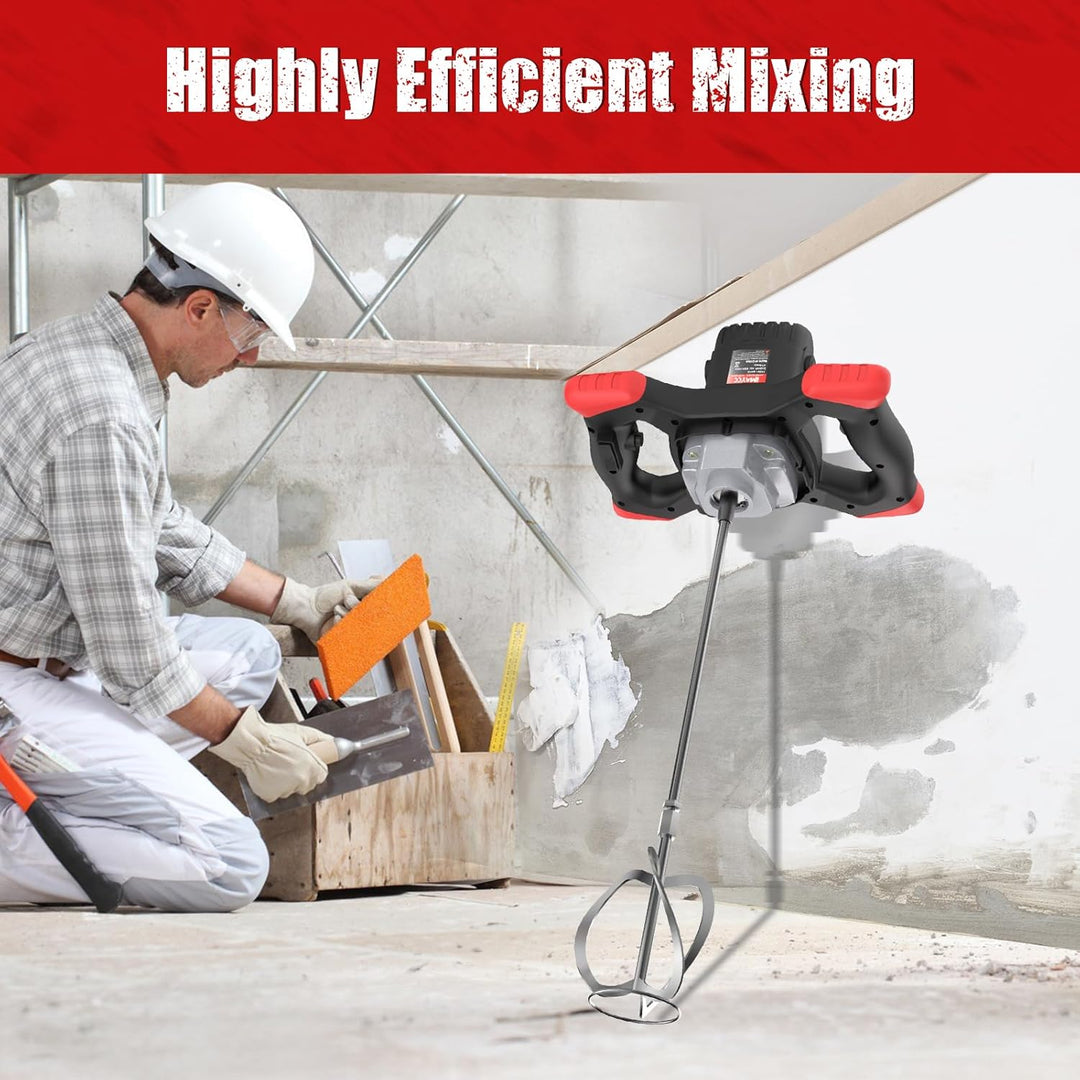 IMAYCC 2100W Rührwerk Mörtelrührer Elektrischer Beton Mischer Mörtelmischer M14 6 Geschwindigkeits R