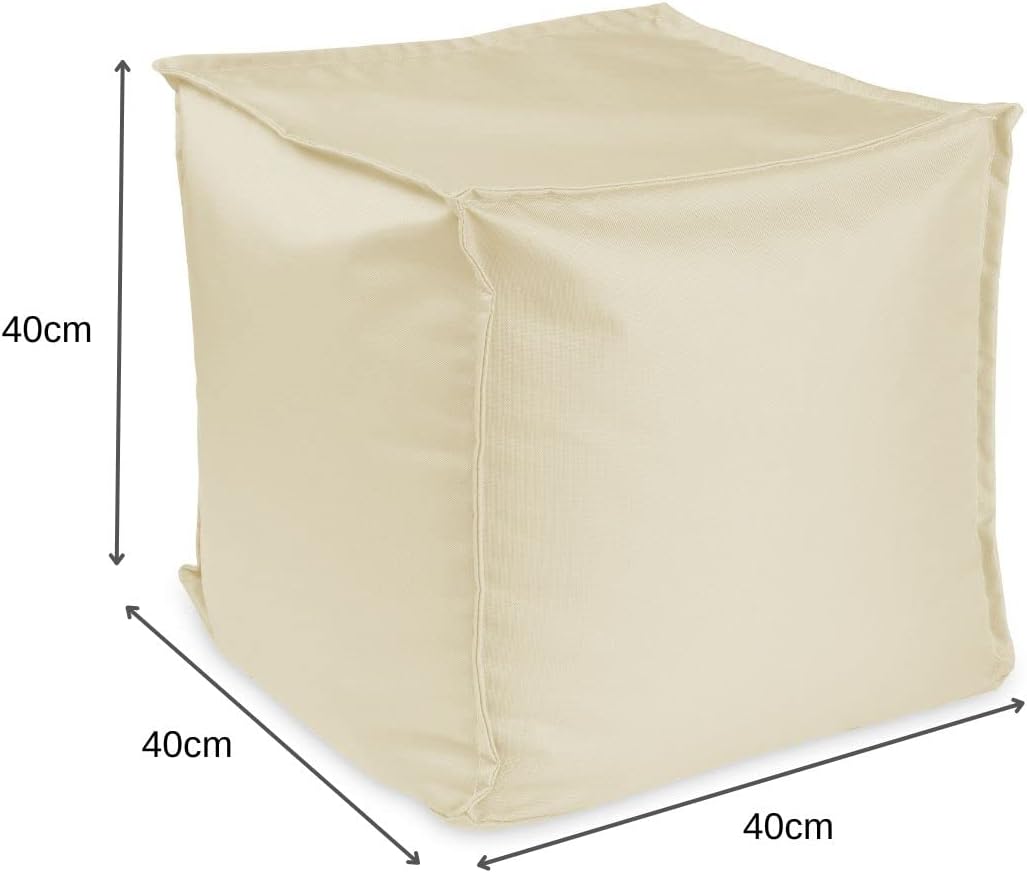 chilly pilley Sitzsack Sitzhocker mit EPS-Perlen Füllung 40x40x40cm Fusshocker Sitz-Pouf für Kinder