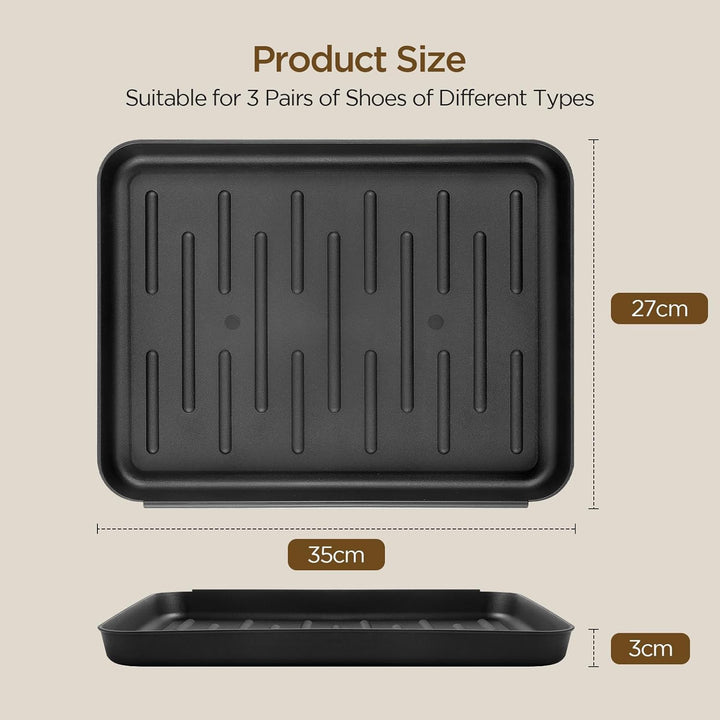 Cozary Schuhabtropfschale – 3 Stück wasserdichte und rutschfeste Schuhabtropfschalen für den Eingang
