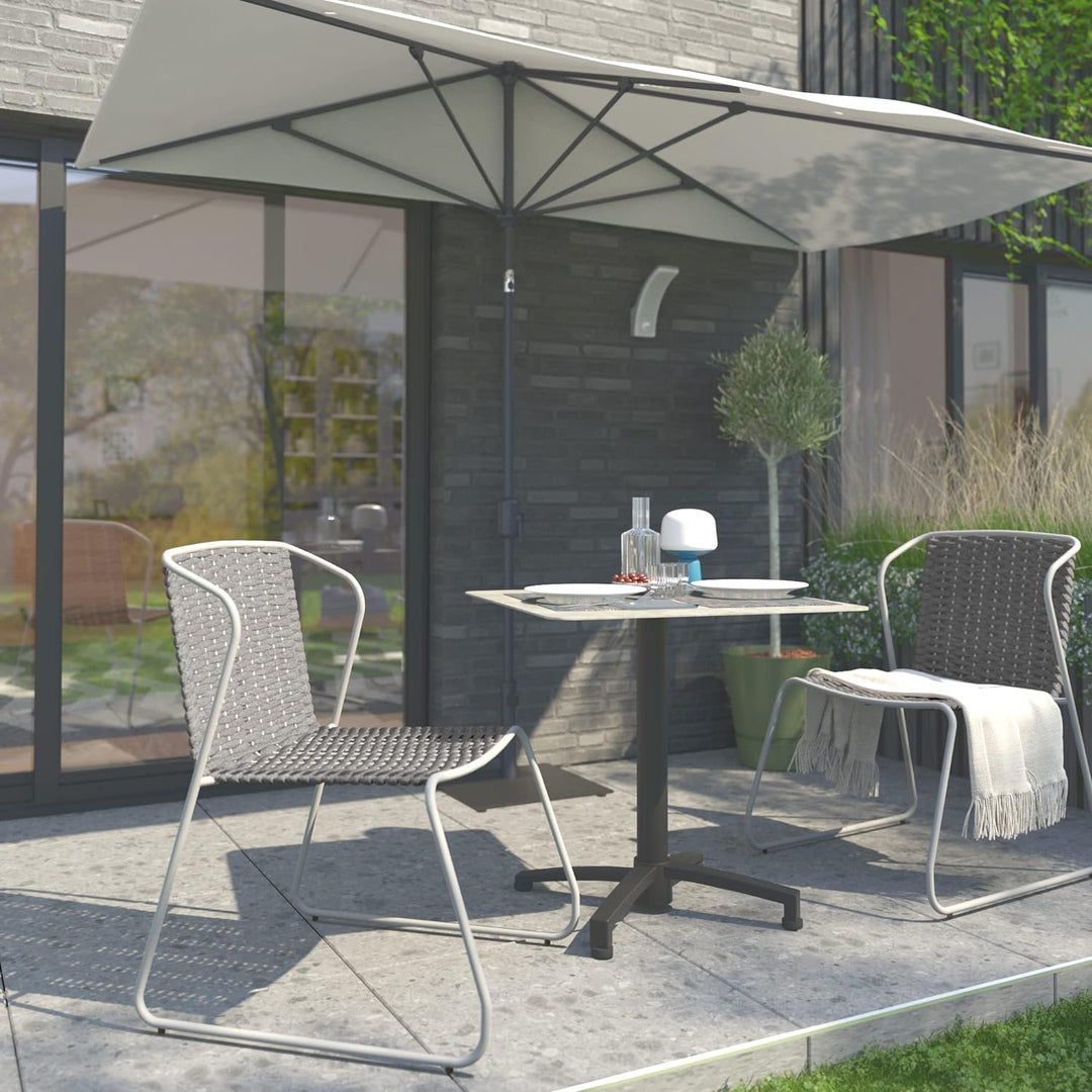 NATERIAL - Gartentisch Livia Origami - 2 Personen - Klapptisch - 69.5 x 69.5 x 74 cm - Balkontisch k