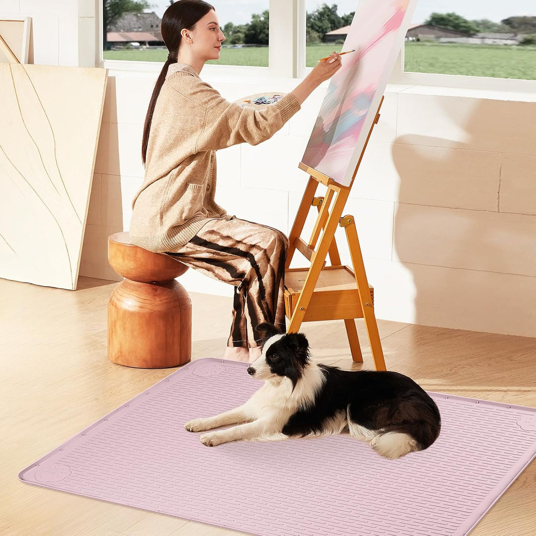 Hundetoilettenunterlagen, 86 x 56 cm grosse Wiederverwendbare Silikonmatte Hundetrainingspads, wasch