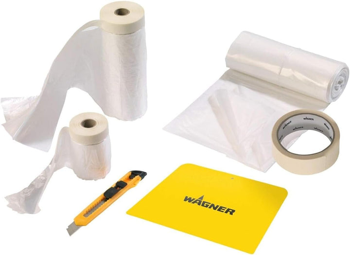 WAGNER Airless Farbsprühsystem Control 150 M für Wandfarben + WAGNER Universal Extra Abdeckset Premi