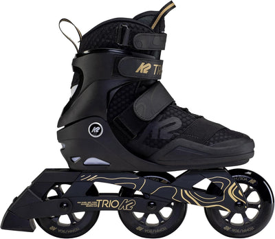 K2 Skates Unisex Inline Skates TRIO 110, black - gold, 30F0133 EU: 40.5 (UK: 7 / US: 8) black - gold