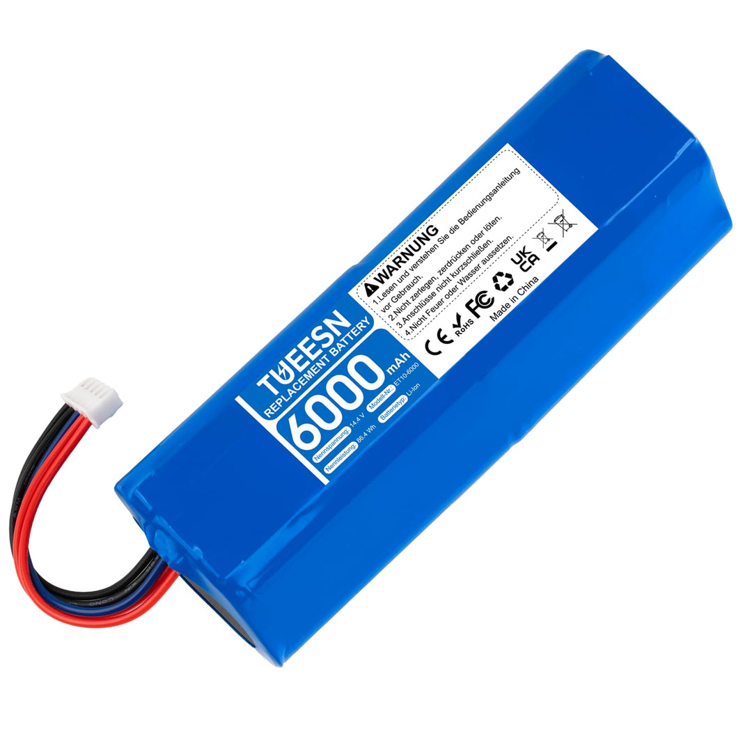 14,4V 6000mAh Li-ion Ersatzakku für Ecovacs T9 T9+ Aivi, Deebot T10 T10+，Ecovacs Deebot X1 Omni/Plus