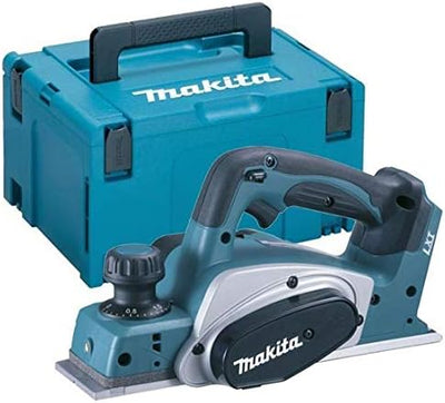 Makita Akku-Hobel 82mm 18 V im Makpac mit 2 Akkus 4,0 Ah + Ladegerät, im MAKPAC mit 2 Akkus 4,0 Ah +