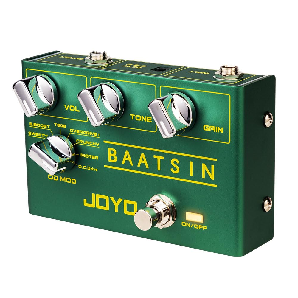 JOYO Pure Analog Overdrive & Distortion Multi Effect Pedal R Series 8 Classic OD/DS Sounds für E-Git