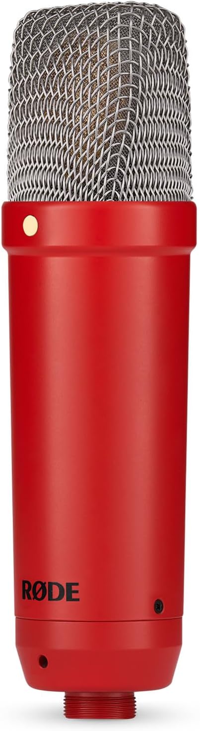 Rode NT1 Signature Red Studio-Mikrofon Rot + keepdrum Mikrofonständer mit Mikrofonständer Rot, mit M
