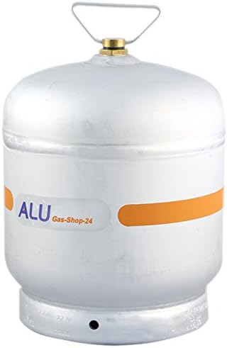 Alu Propangasflasche/Gasflasche 2,7 kg mit abnehmbarem Gasventil (Propan-Gasflasche Aluminium Marine
