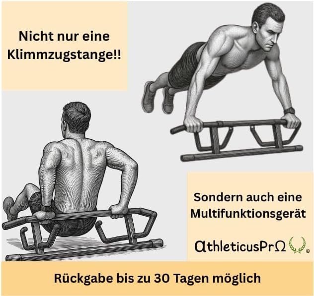 Klimmzugstange Türrahmen, Calisthenics Pull Up Bar mit vielfältigen Griffmöglichkeiten, Mit gutem De