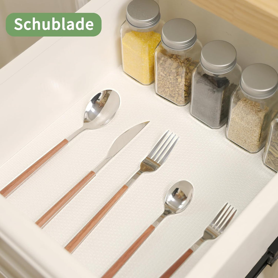 wohomuke Schubladenmatte 55x600cm küche Matte für schubladen schubladeneinlage zuschneidbar Eva Kühl