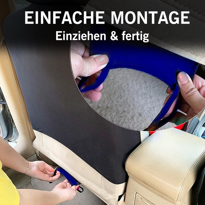 Universal-Sitzbezüge für 5-Sitzer, geeignet für Autositze vorne und hinten, mit Kopfstützen, verschl