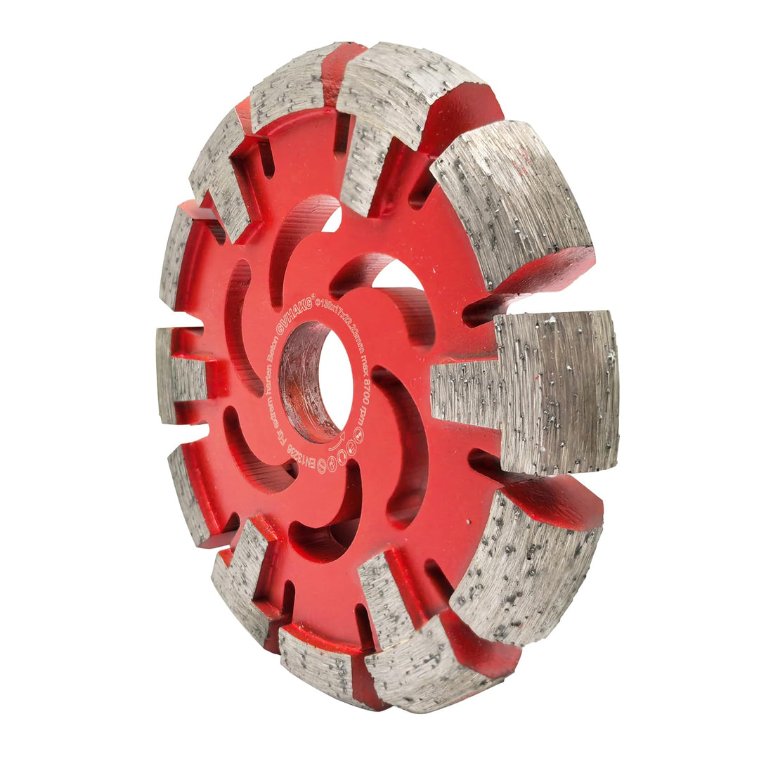 GVHAKG Diamant Frässcheibe 130mm, 17 mm Räumscheibe für Fussbodenheizung Sehr Harten Estrich, Sehr H