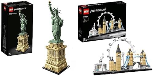 LEGO 21042 Architecture Freiheitsstatue, Modell zum Bauen, New York Souvenir, Geschenkidee für Kinde