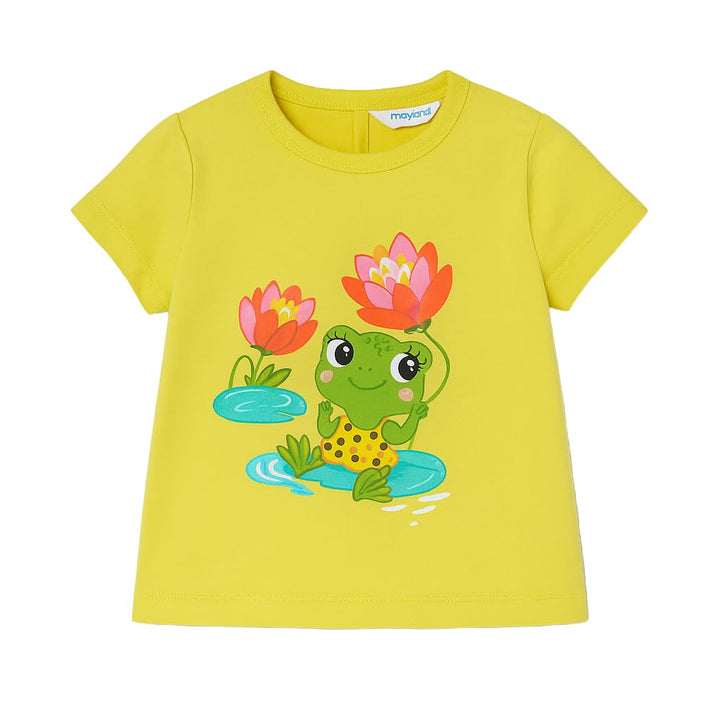Mayoral Baby-T-Shirt, T-Shirt für Mädchen und Jungen, 6-24 Monate, Kurzarm, Rosa und Gelb, Baumwolle