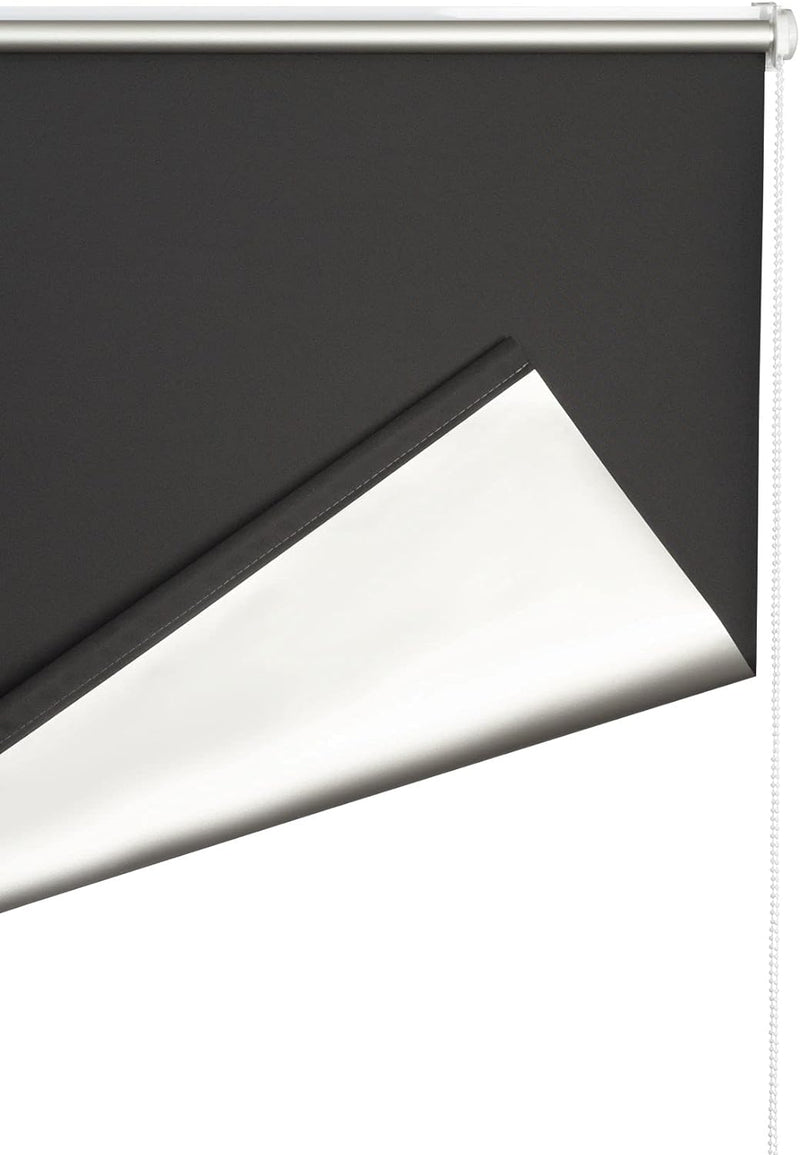 K-home Klemmfix Rollo Verdunklung, Polyester, Schwarz, 70 x 200 cm (B x L) Schwarz 70 x 200 cm (B x