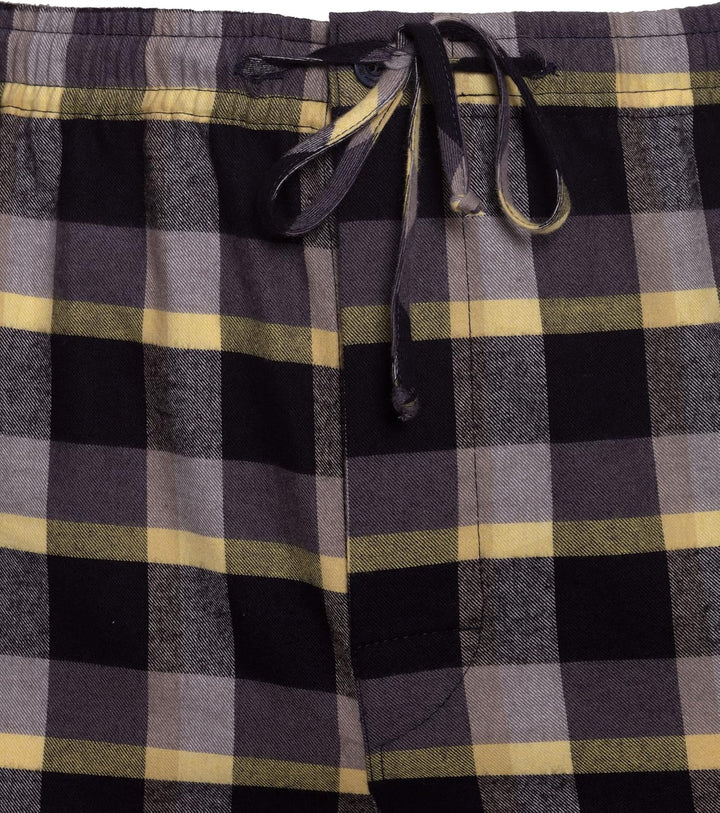 Revise RE-911 Schlafanzug für Herren - Lang - Flannel 100% Baumwolle - Pyjama - XXL Grau /Gelb 1051,