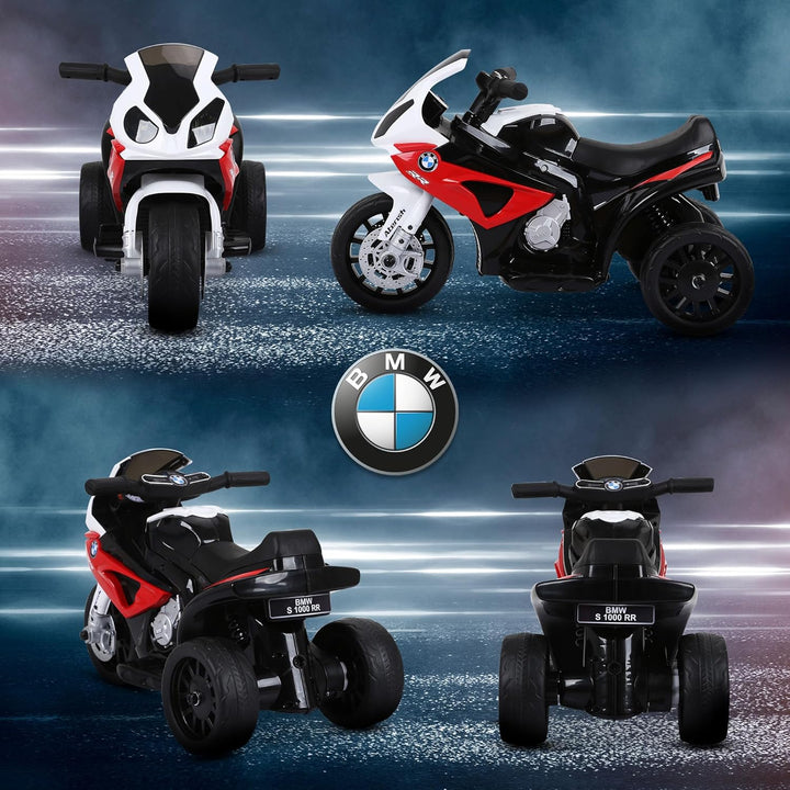 HOMCOM Elektro Kindermotorrad Kinderfahrzeug Elektro-Dreirad mit Akku Rot PP + Stahl 66 x 37 x 44 cm