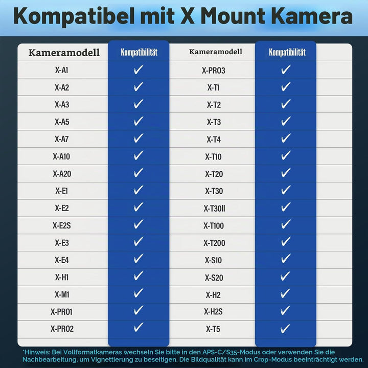 SIRUI 40mm T1.8 1,33x Anamorphisches Objektiv, S35 Autofokus-Objektiv für X-Mount Kameras, kompatibe
