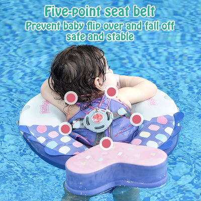 Mambobaby Neueste Schwimmring Baby mit Sonnendach, Schwimmreifen Nicht Aufblasbar Robust Weich Wasse