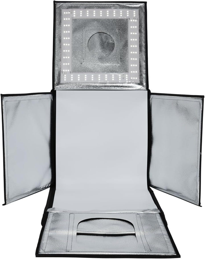 Walimex Pro Aufnahmewürfel, Ready to go (43 x 43 x 43 cm mit LED Beleuchtung, inkl. Hohlkehleneinlag